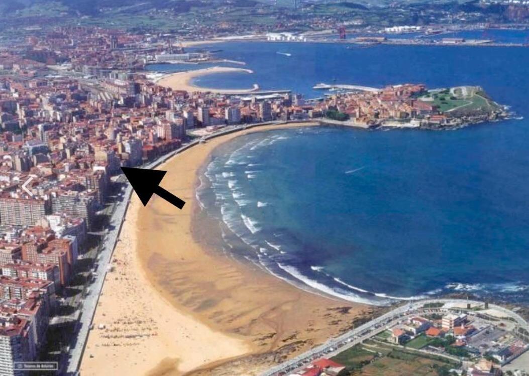 Апартаменты Atico Marques Playa Centro - Garaje Opcional Хихон Экстерьер фото